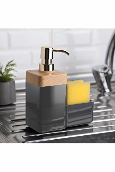 Evalins Süngerlikli Sıvı Sabunluk, Deterjan ve Sünger Organizeri – Tezgah Üst...