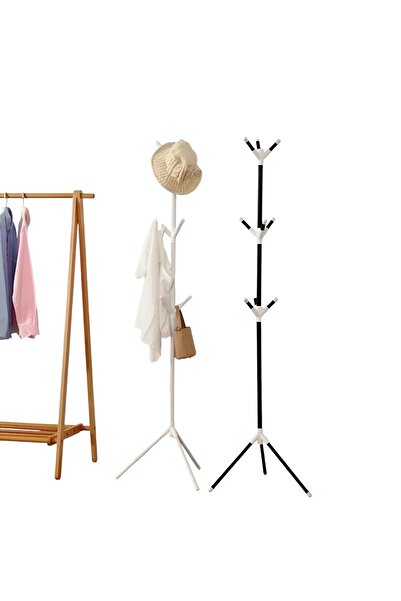 TodayShop Mobile Tree Coat Rack with 9 Metal Hooks for Clothes, Hats, Bags