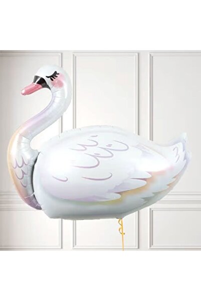 VELONZAL Kuğu Model Büyük Boy Folyo Balon-Doğum Günü-Baby Shower-Hoşgeldin Be...