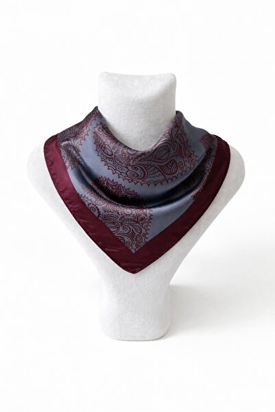 Vanelia Ethnic Heart Pattern Satin Scarf Bandana