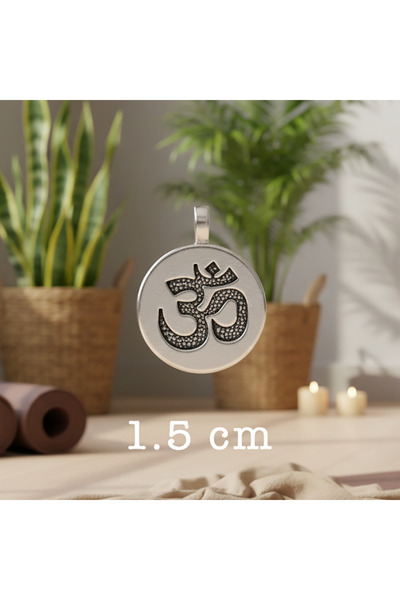 Trakya Tattoo Gümüş Kaplama Lotus Çiçeği Kolye Ucu - Yoga ve Spiritüel Temalı...