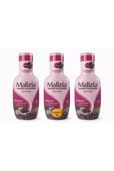 Malizia Set – 3 x Blackberry and Moss Foam Bath 1 L