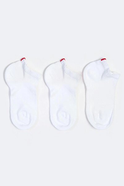 Katia&Bony Run 3-Pack Men's Basic Booties Socks White/White/White