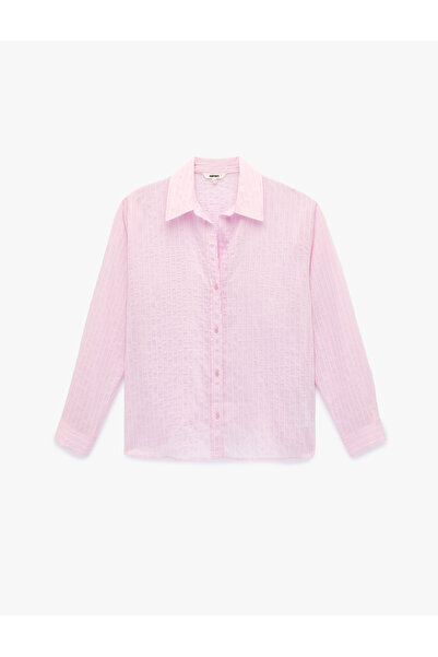 Koton Regular Fit Button down Long Sleeve Shirt