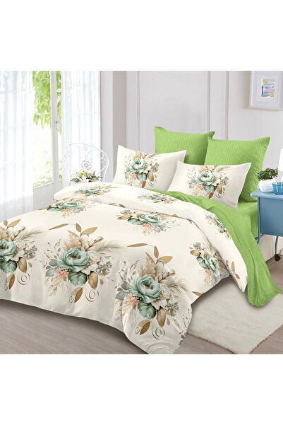 Pucioasa Bed linen with elastic for double bed 2 people Pucioasa, 6 pieces, Finet, DREAM-0368