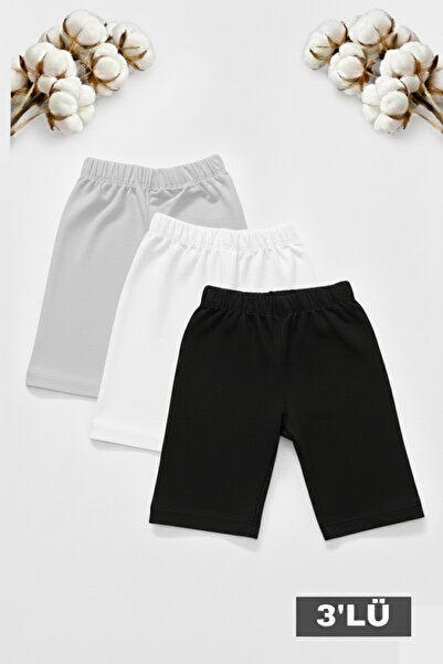 Arma Yıldız Κοριτσίστικα βαμβακερά κοντό καλσόν ελαστικό ύφασμα χρωμάτων σε πακέτο 3