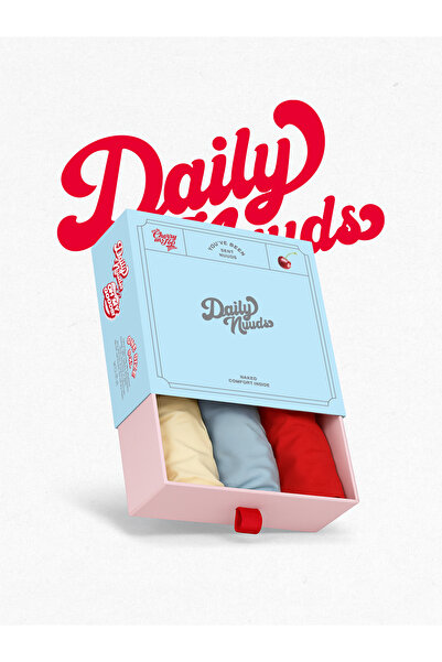 Serrano Markt Daily Nuuds Günlük Kesim Kadın İç Çamaşırı 3'lü Set – Red / Blu...