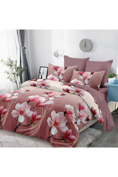 Pucioasa Bed linen with elastic for double bed 2 people Pucioasa, 6 pieces, Finet, DREAM-0358