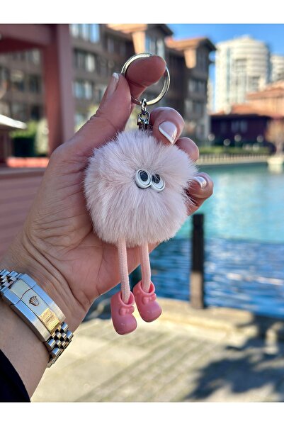 EbruVogue Pink Plush Tug Bag Accessory