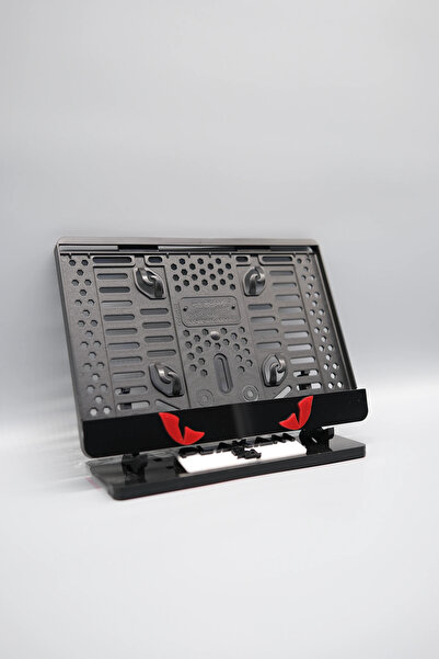 Plakam54 EJDERHA GÖZÜ 3D KABARTMALI MODEL 2 KIRIMIZI PLEKSİ MOTOR PLAKALIĞI