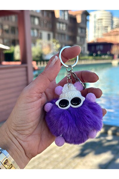 EbruVogue إكسسوار حقيبة من القطيفة باللون الأرجواني