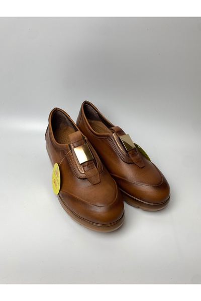 Mammamia D25KA-785 Taba Hakiki Deri Kadın Günlük Casual Ayakkabı