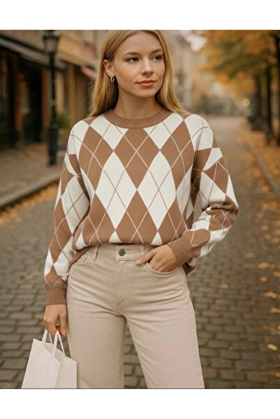 Karden Baklava desen yumoş triko kazak