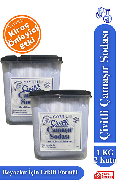 yavulu Çivitli Çamaşır Sodası Çivit Etkili Optik Beyazlık 1KG 2'li Kutu Çivit...