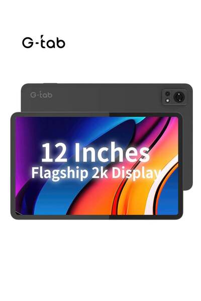 g-tab MEGA12 12-Inch Android 15 Tablet – 256GB ROM, 16GB RAM (8+8), MTK Helio...