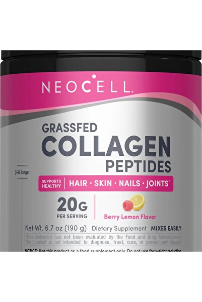 Neocell Grassfed Collagen Peptides Berry Lemon Flavor, 6.7 oz (190 g) Powder