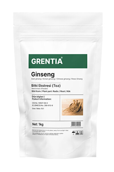 Grentia Ginseng Toz Ekstresi / Toz Ekstraktı 1 kg - Panax ginseng