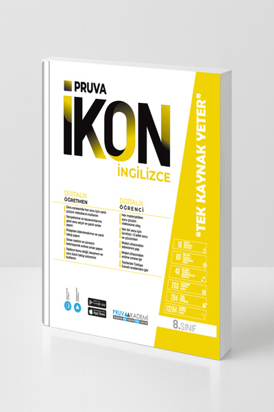 Pruva Akademi Pruva İkon 8. Sınıf İngilizce Kaynak Kitap Dijitalix Destekli