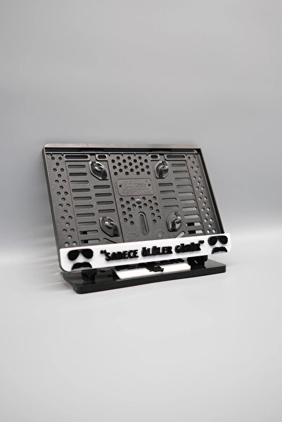 Plakam54 SADECE ÖLÜLER GÖRÜR 3D KABARTMALI BEYAZ PLEKSİ MOTOR PLAKALIĞI