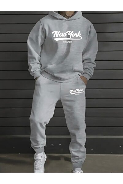 FUFLUNS New York Brooklyn Printed Unisex Women/Men Hooded Oversize Bottom/Top...