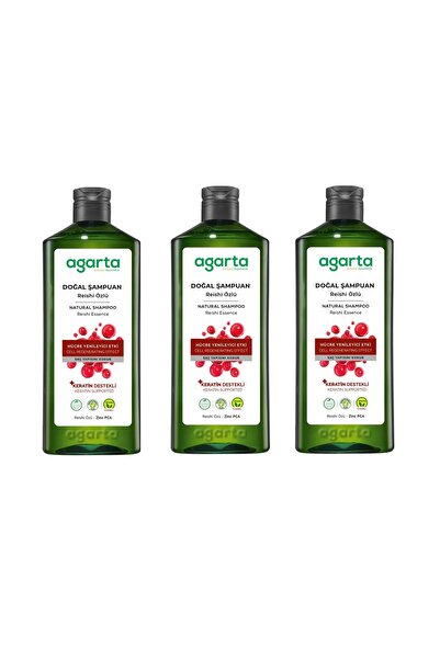 Agarta Natural Shampoo with Reishi Extract 400 ml * 3 Pcs