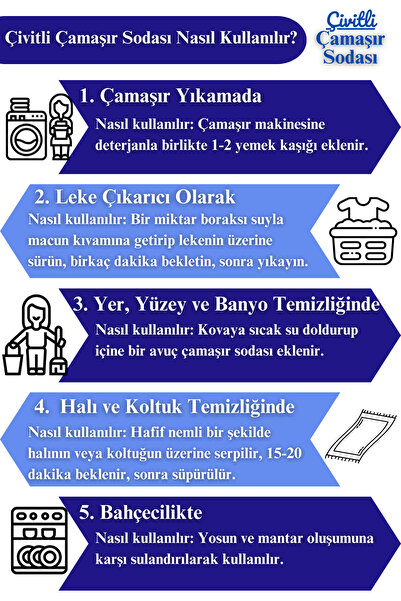 yavulu Çivitli Çamaşır Sodası Çivit Etkili Optik Beyazlık 1KG Çivitli Leke Sökücü Beyazlatıcı