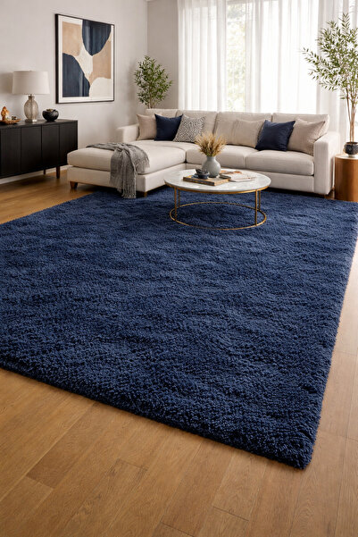 KEVLİNE Yıkanabilir Kaymaz Taban Puffy Peluş Yumuşak Tuşeli Halı