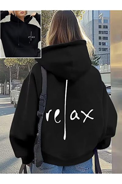Sweet Cotton Relax Printed unisex kangaroo pocket Hooded sweatshirt