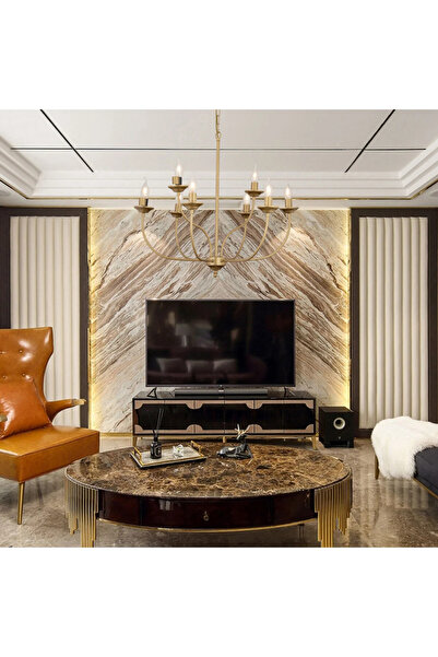 HubRom ARIANE 3676-08-FRR Πολυέλαιος Αντίκα-Καφέ 65x94 cm 8xE14 Μέγ. 40W