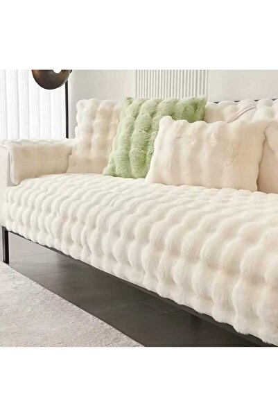 PEREN HOME Husă de canapea din pluș cu păr de iepure 80x190cm, anti-alunecare...