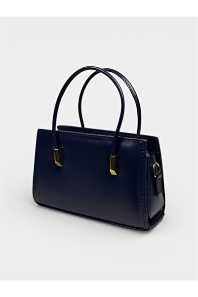 LASSERA Luna Gold Detaylı Kadın Lacivert El Ve Omuz Çantası