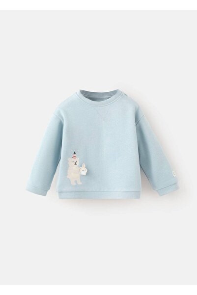 MANGO Baby Desenli pamuklu sweatshirt