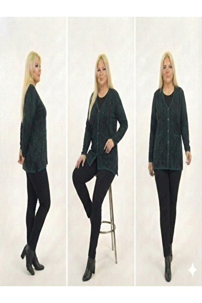 onno style women Patterned Classic Knit Buttoned Jacket