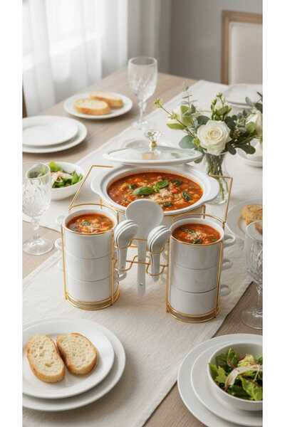 Generic Soup pot set with serving bowls - 12 pieces