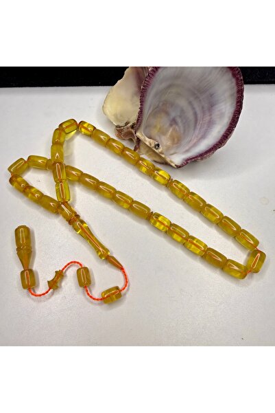 İskenderun Tesbihcilik Squeeze Amber Prayer Beads with Steamed Dough System Set