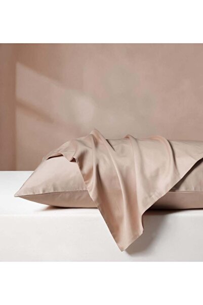 Melen طقم غطاء وسادة 100% قطن 300غرزة - 2 قطعة - مقاس 75x50 - داليسا - بيج رملي