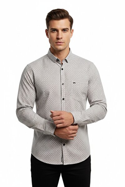 DİO Hitman Men’s Blush Light Printed Casual Shirt