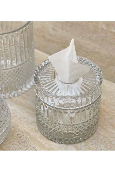 Kenda علبة مناديل زجاجية