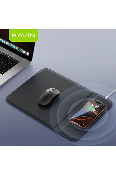 Bavin لوحة ماوس PC1203 QC2.0 QC3.0 بقاعدة مانعة للانزلاق، شاحن لاسلكي للهواتف...