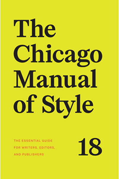 Univ Of Chicago Pr Manualul de stil din Chicago, ediția a 18-a