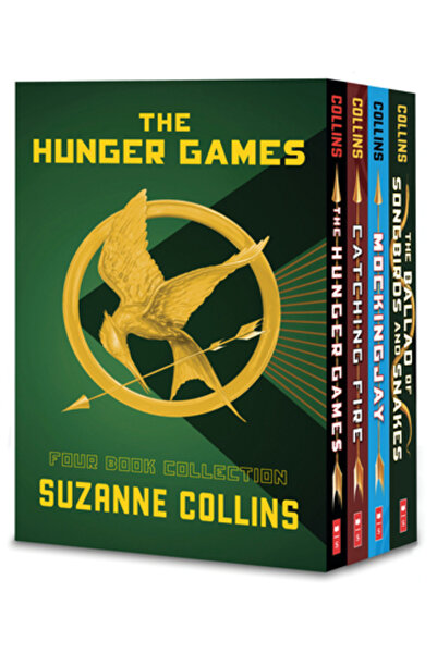 Scholastic Set cutie broșată cu 4 cărți Jocurile Foamei (Jocurile Foamei, Prinzând foc, Revolta, Balada lui Soare)