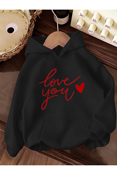 Sweet Cotton Love Printed unisex kangaroo pocket Hooded sweatshirt