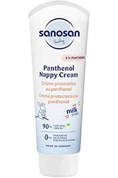 Sanosan كريم حفاضات يحتوي على البانثينول للأطفال حديثي الولادة والرضع