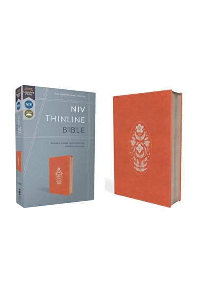 Zondervan Biblia Niv, Thinline, Leathersoft, Coral, Fermoar, Litere roșii, Im...