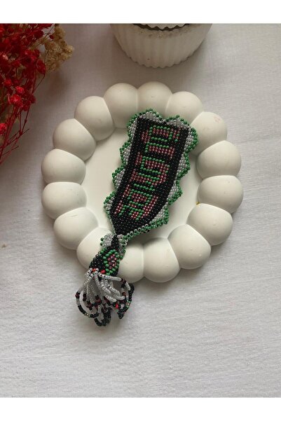 Handmade KUM BONCUK EL İŞİ SİYAHLI ÇAKMAK KILIFI