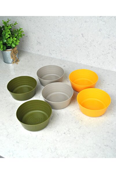 Qualitev 6 Pieces Colorful Plastic Bowl Snack Bowl Picnic Practical Bowl Set 12X5 cm Nested Food Container