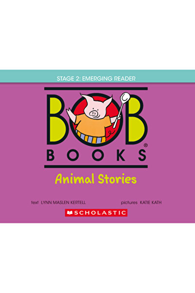 Scholastic Bob Books - Povești cu animale, carte fonetică cu copertă cartonată, pentru copii de la 4 ani, grădiniță (Etapa 2: Emergență)