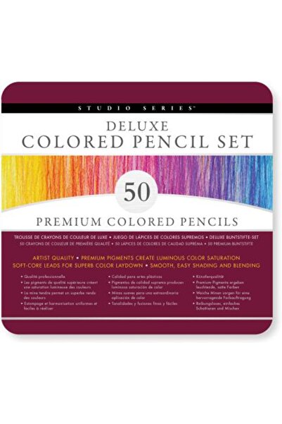 Harvey Press Set de creioane colorate Deluxe Studio Series, cu 50 de unități