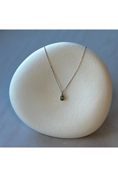 Suem 925 Ayar Gümüş Zarif Taşlı Hiç Çıkarma Kolyesi