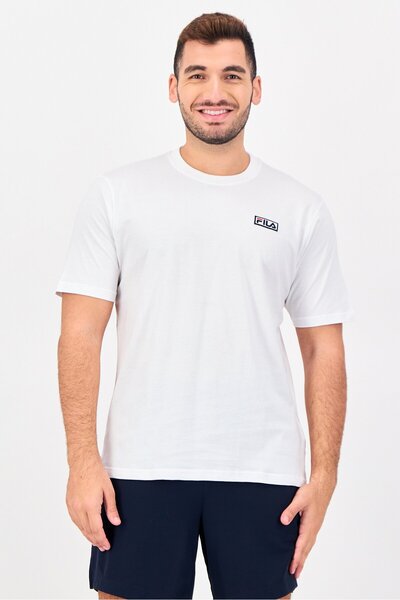 FILA Men Sportswear Fit Short Sleeve Outdoor T-shirt, White